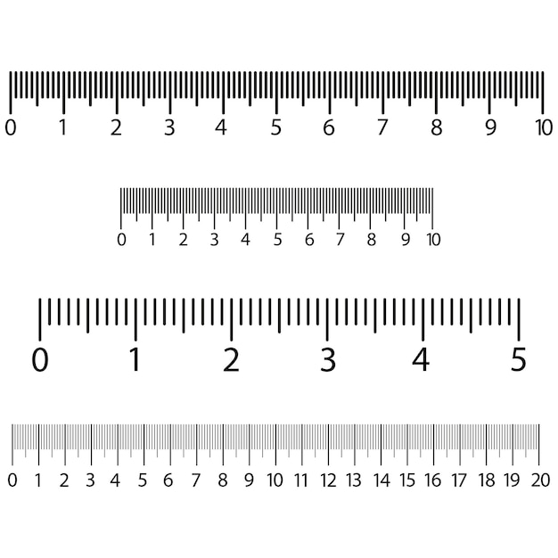 Vector black ruler scale graphic element vector illustration stock image