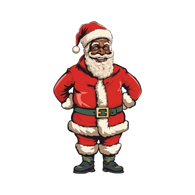 Vector black santa claus vector