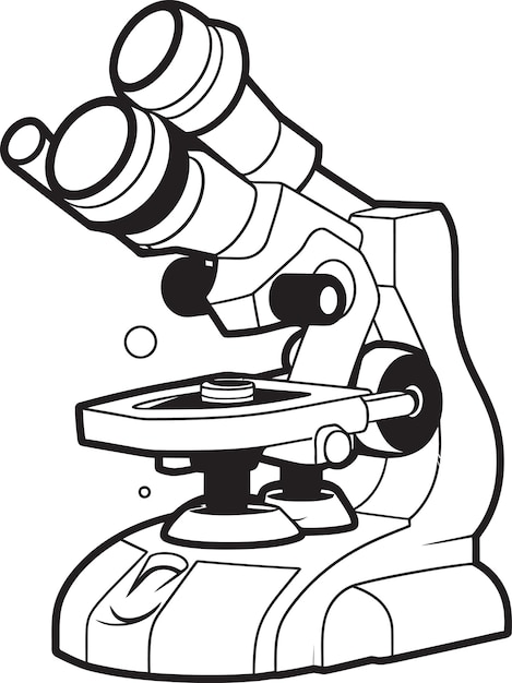 Vettore esploratore scientifico nero emblema iconico lente sonda insight vettore nero