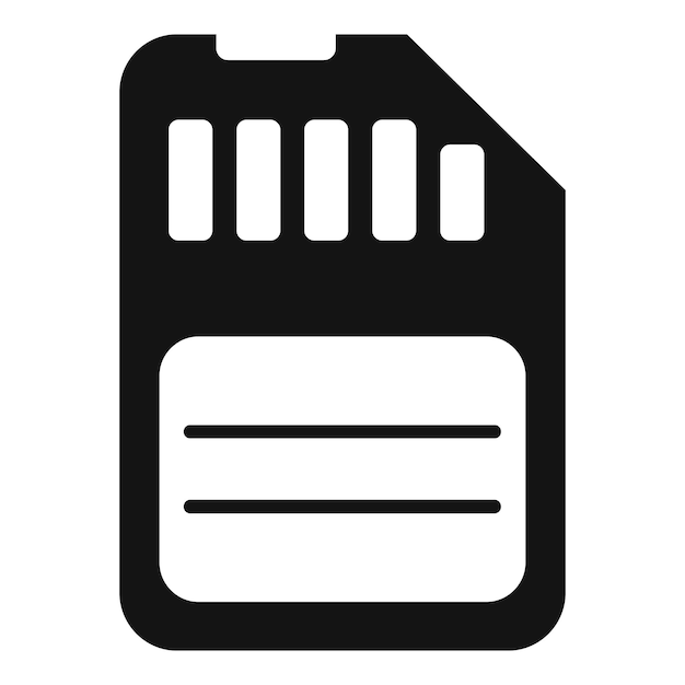 SD メモリーカードのアイコンイラスト
