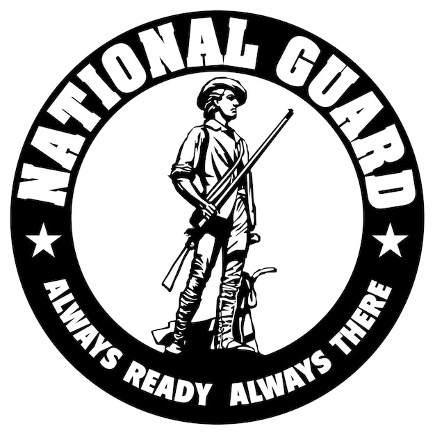 Vector black seal of the united states national guard