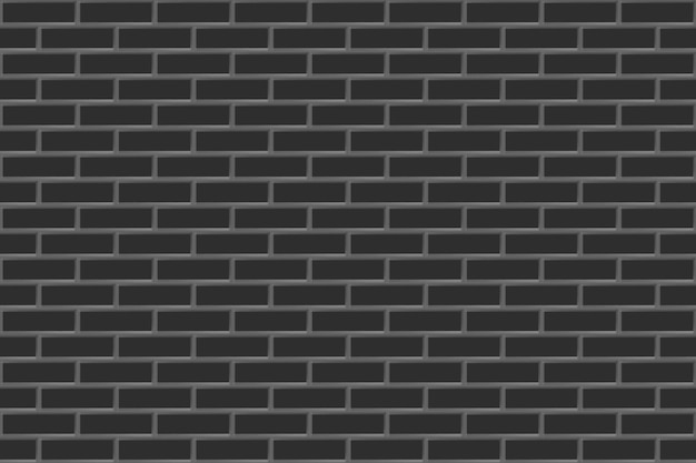 Vector black seamless brick wall texture background