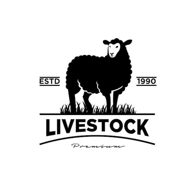黒羊農場のロゴのアイコンのデザイン