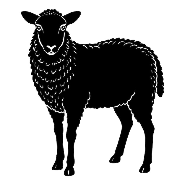 a black sheep silhouette for eid mubarak