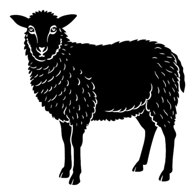 a black sheep silhouette for eid mubarak