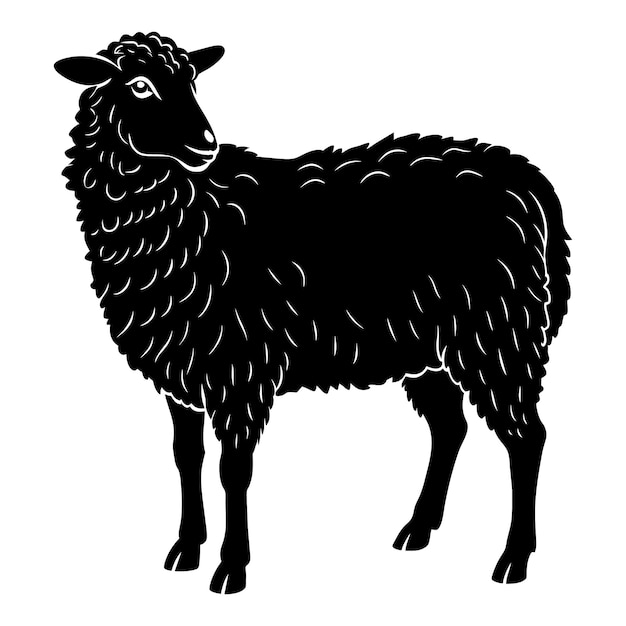 a black sheep silhouette for eid mubarak