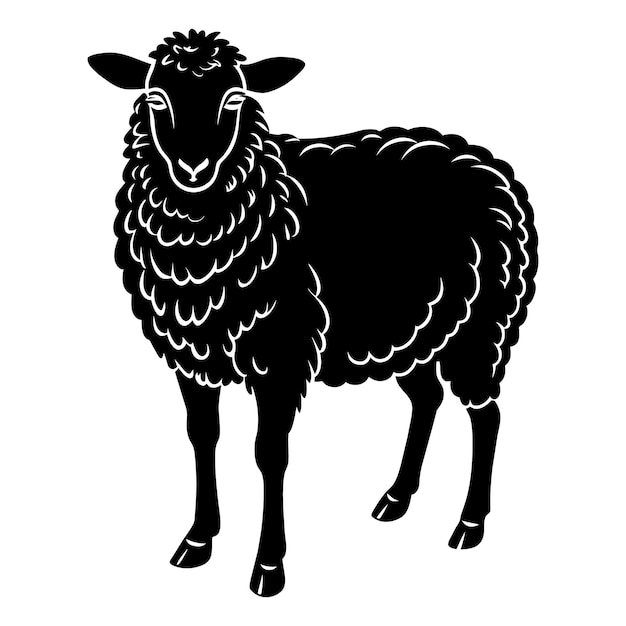 a black sheep silhouette for eid mubarak