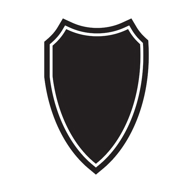 Vector black shield icon