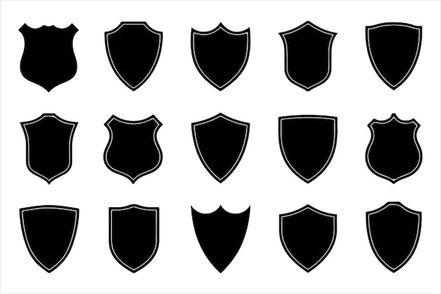Black Shield Vector Silhouette Design