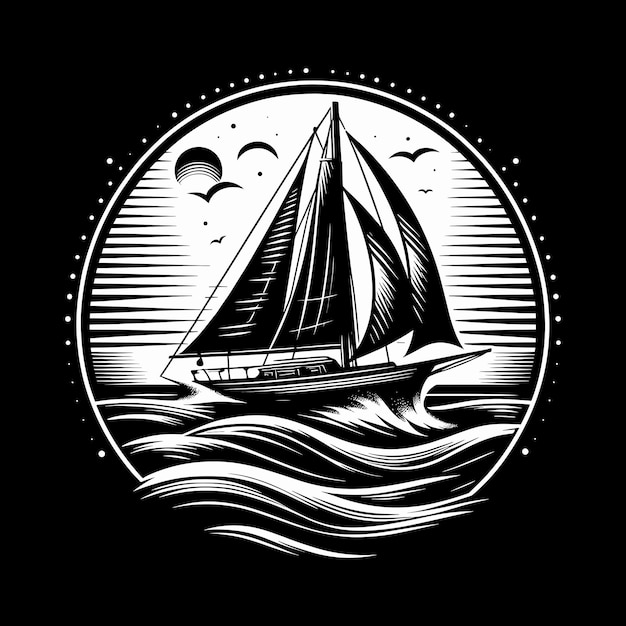 black ship vector logo design logo vector vintage sail boat vector vintage