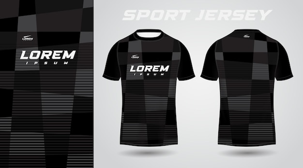 black shirt sport jersey design