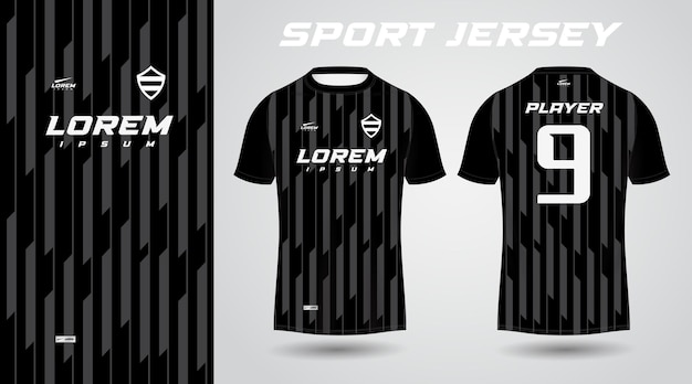 black shirt sport jersey design