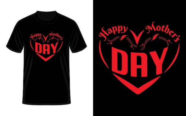 Vettore una maglietta nera con sopra la scritta happy mother day