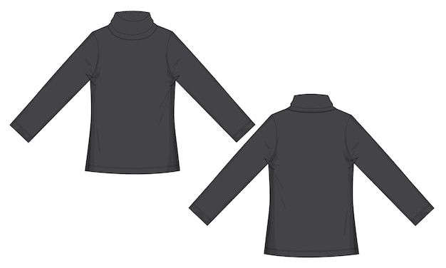 A black shirt with a collar and the bottom of it.