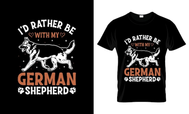 A black shirt with a german shepherd on it