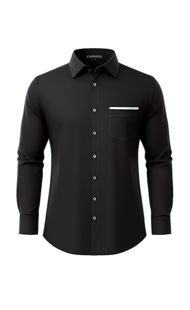 A black shirt with a white stripe on the front.