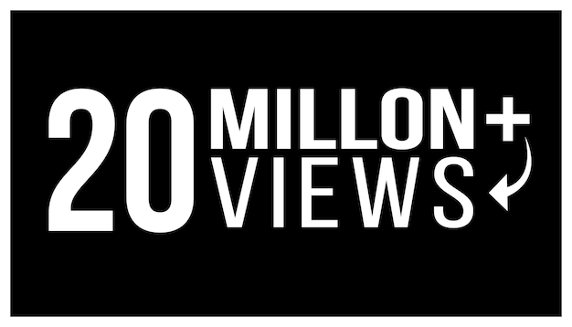 A black sign that says 10 million views.