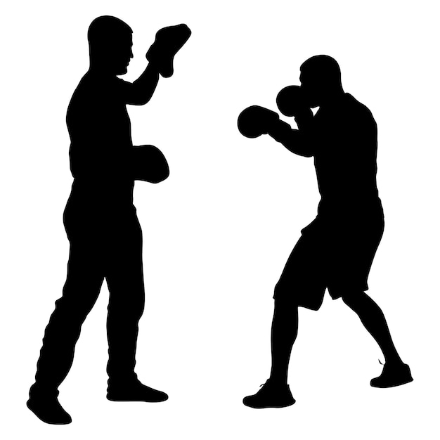 Shadow boxing Royalty Free Vector Image - VectorStock