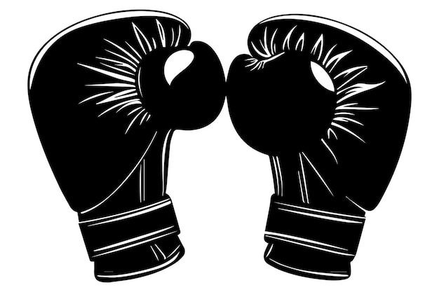 Black silhouette Boxing Glove Vector