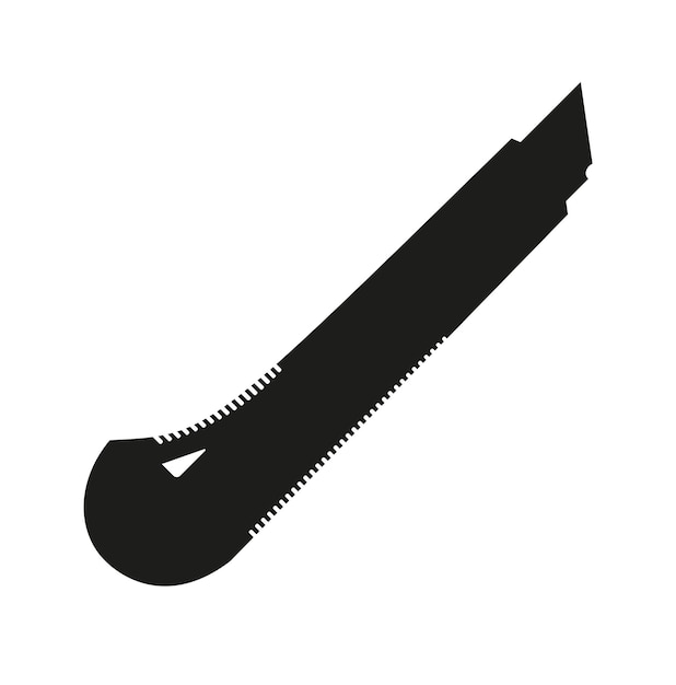 Черный силуэт векторной иконки Cutter Knifes Силуэт Cutter Knifes