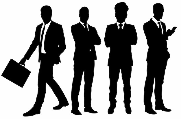 A black silhouette of men in suits with the words'men's'on the bottom right