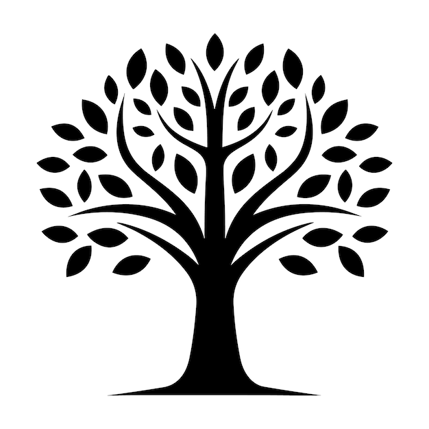 A black Silhouette tree vector