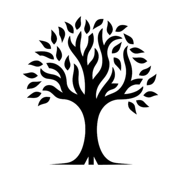 A black Silhouette tree vector