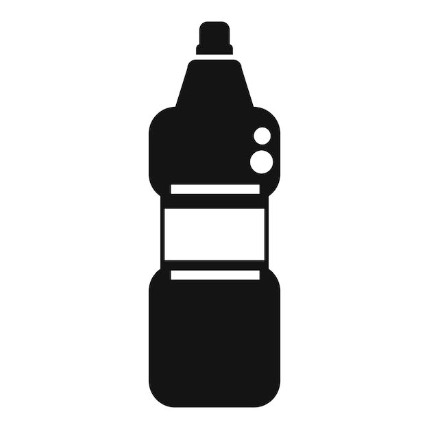 black silhouette of a water bottle