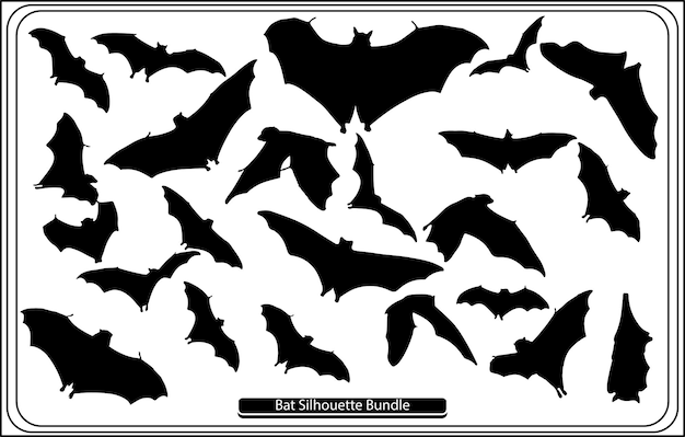 박쥐의 검은 실루엣 흰색 배경에 설정합니다.