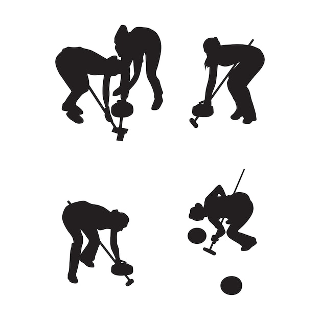 Black Silhouettes of Curlers