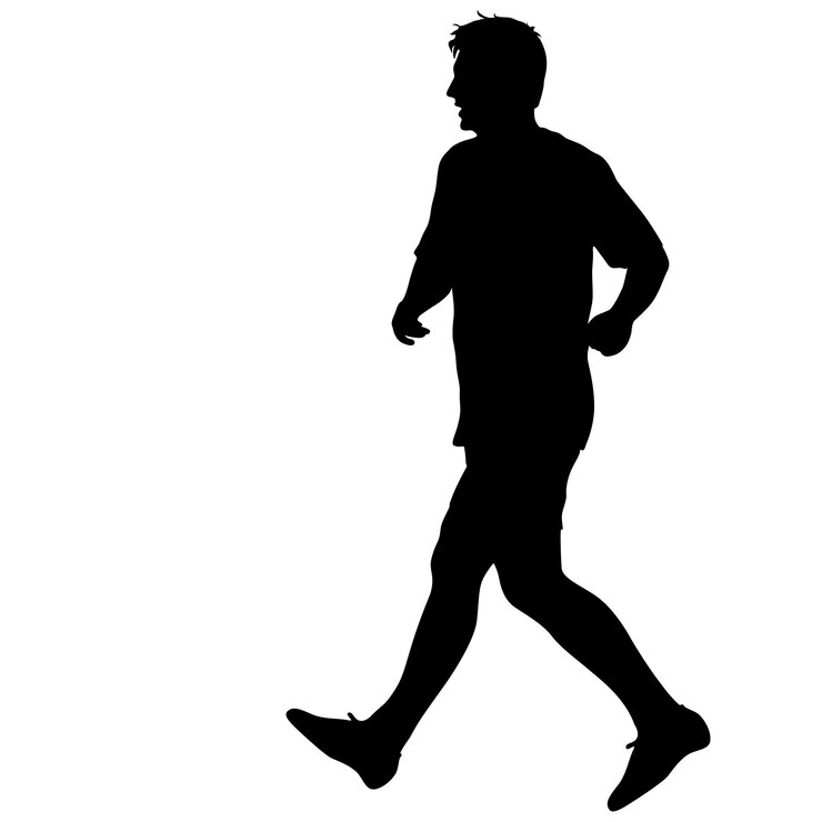 Vector black silhouettes father with pram on white background vector illustration