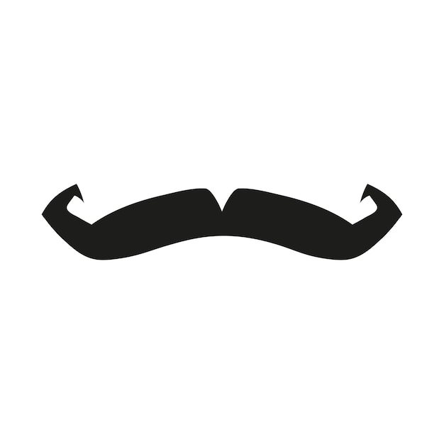 Black silhouettes of moustache vector isolated