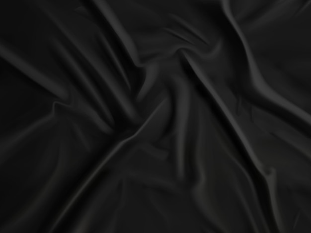 Black Silk Fabric Background