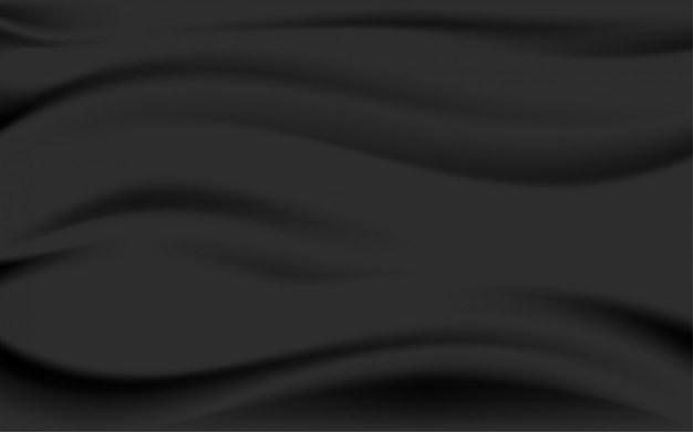 Vector black silk satin background smooth texture