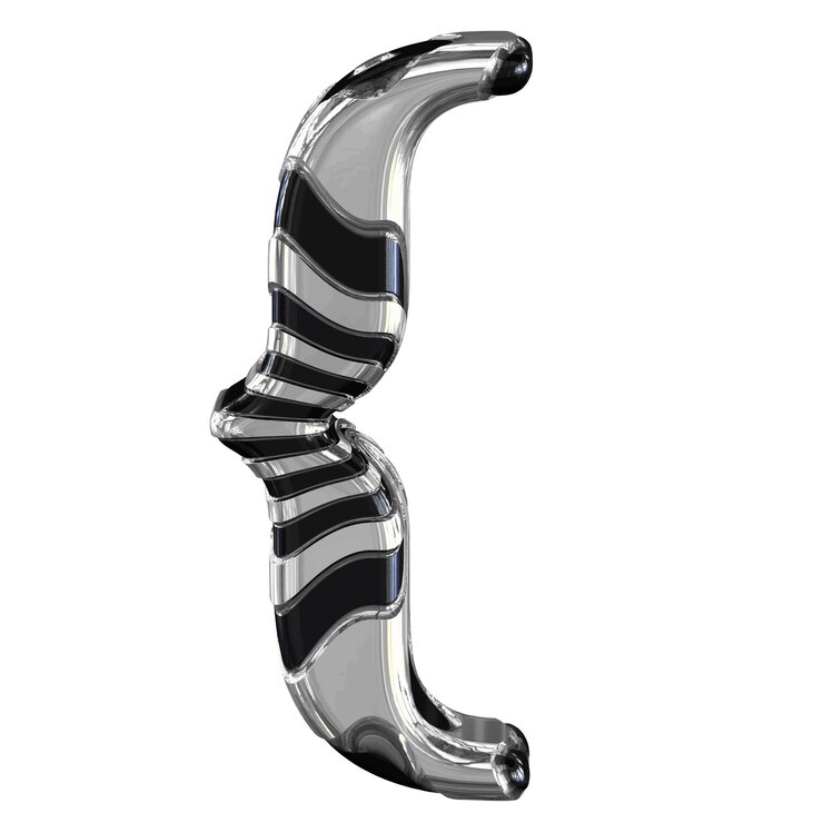 Vector black and silver 3d symbol