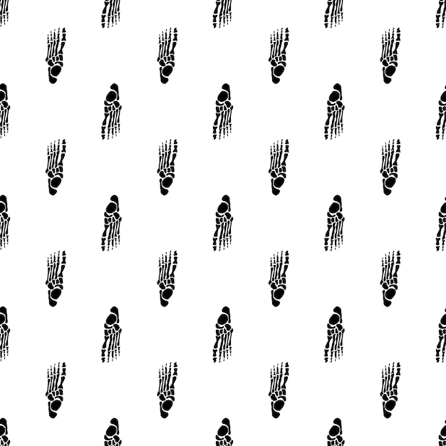 다양한 포즈 패턴의 검은 해골 할로윈 디자인 가을 휴가 패브릭 섬유에 적합