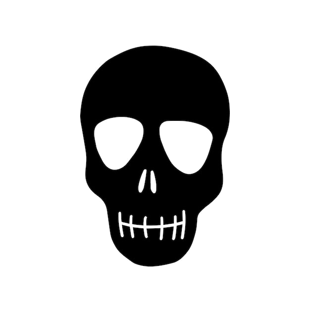 죽은 자의 HalloweenDay를 위한 검은 해골 디자인