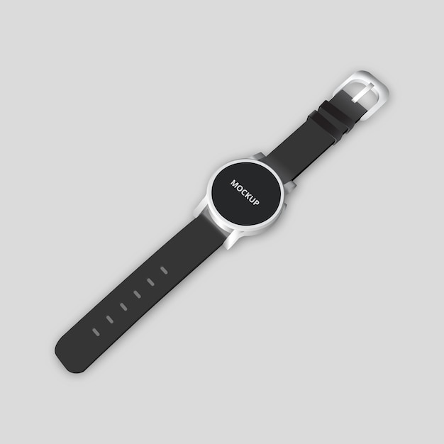 black smart watch mockup design