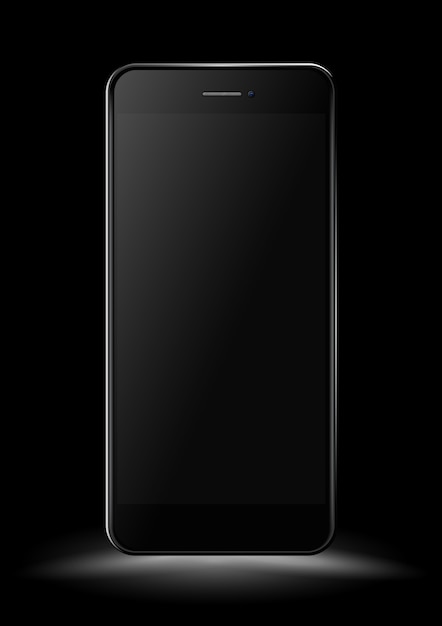 Vector black smartphone mockup