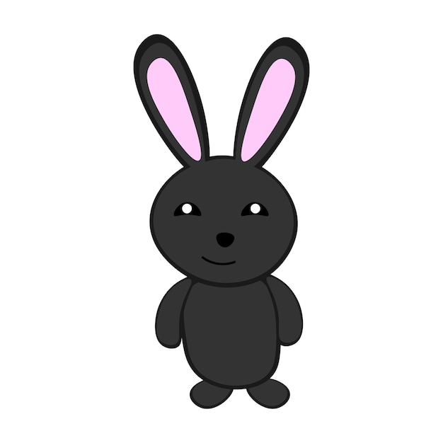 Black smiling rabbit