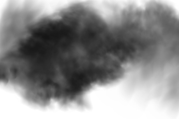 Черные облака дыма Промышленный завод смога или загрязнение окружающей среды завода, изолированное от ничуть