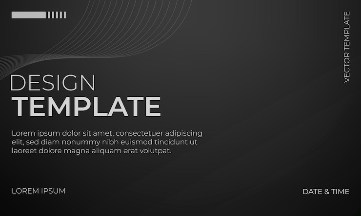 Vector black smooth gradient backdrop for graphic design