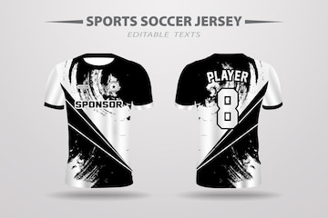 Premium Vector  Black soccer football jersey design for printing