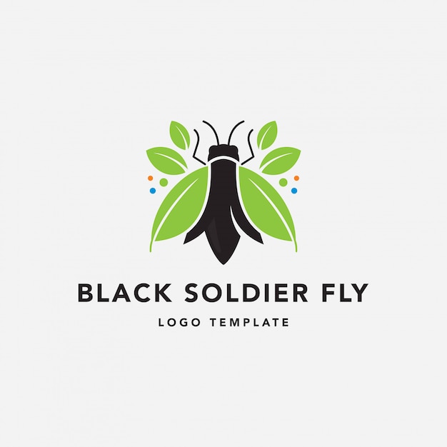 Vettore logo di fly farm soldato nero