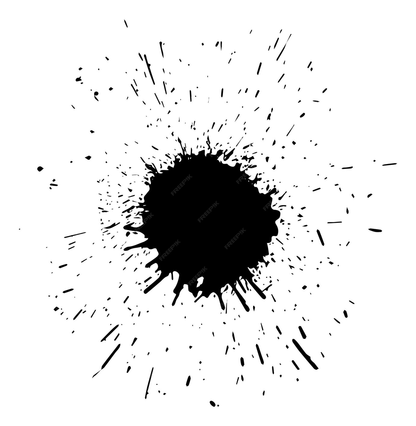 Premium Vector Black splatter blot ink stain grunge paint drop
