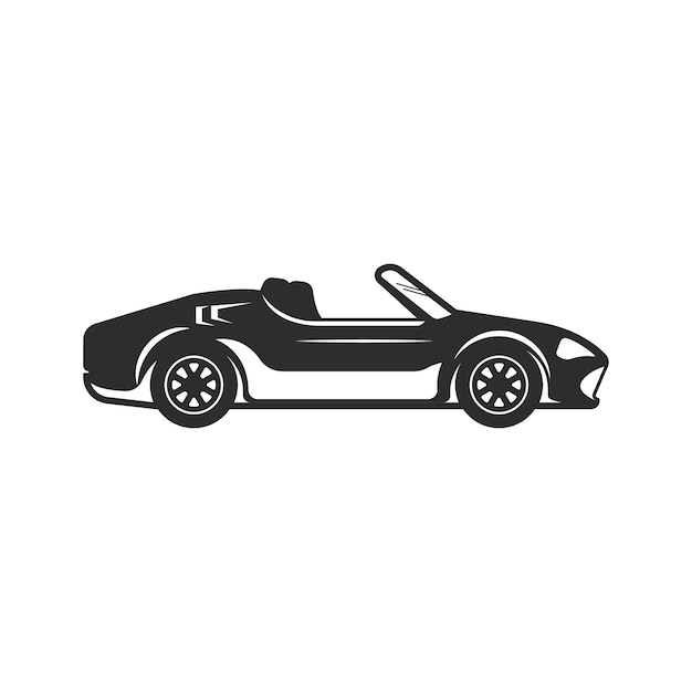 Black sport car element vector icon design template