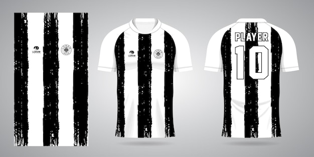 Black sports shirt jersey design template