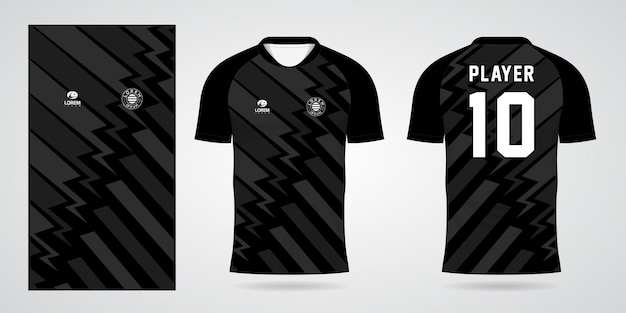 Black sports shirt jersey design template