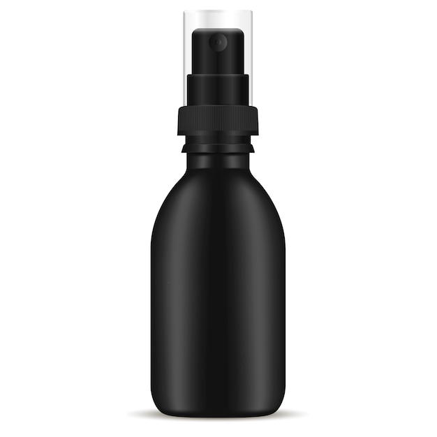 Black spray pump bottle