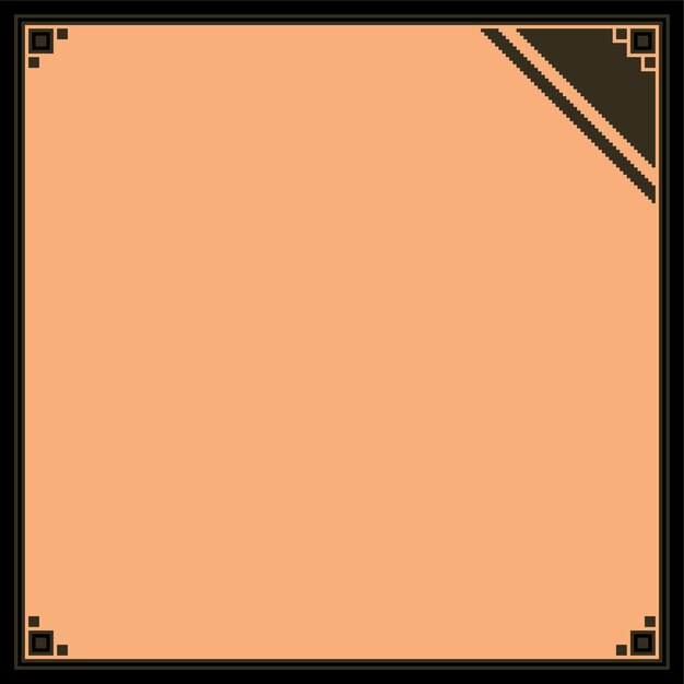 A black square with a brown border pixel